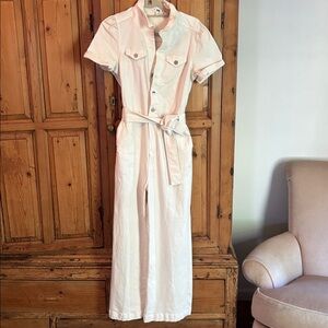 PAIGE Anessa Ivory  Short Sleeve Jumpsuit